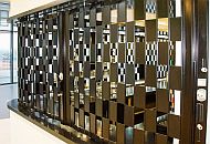 Detail of a FlexiGlide Barrier sliding security shutter