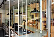 Detail of the Classic Chainlink sliding shutter curtain