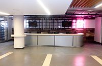 Reception area without security shutter
