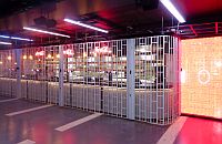Bar area closed when sliding shutters are in place