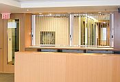Recption desk sliding shutter