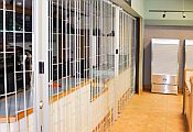 Sideview of a flexiglide sliding security shutter