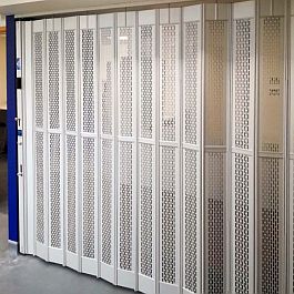 section of the Vision Air sliding shutter installed at Gracefield GArdens health center in London