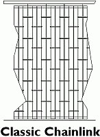 Diagram of a FlexiGlide Classic Chainlink sliding folding shutter curtain