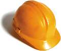 Hard hat required for Health & Safety on building sites.