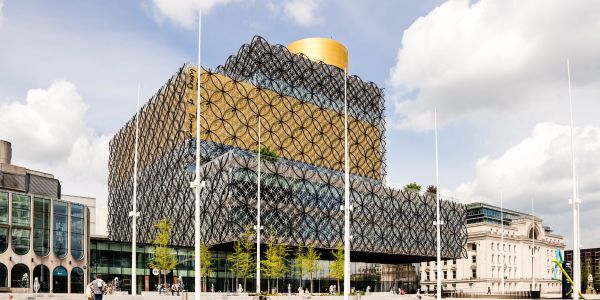 Birmingham's library building with its eye-cacthing architecture