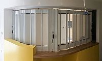 see through sliding shutter on counter with wheelchair access