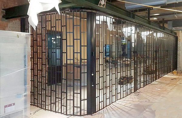 FlexiGlide sliding shutters are very versatile Sliding folsing shutter installation in progress