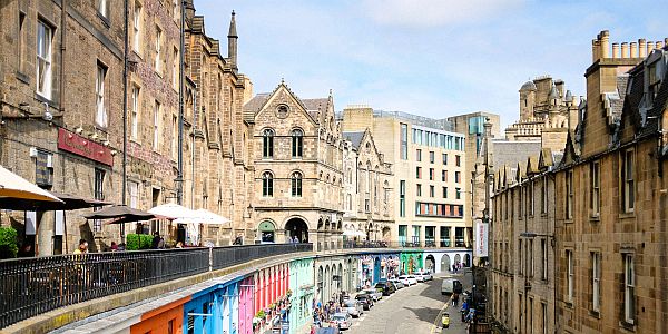 Victoria Street in Edinburgh Shops in Victoria Street in Edinburgh